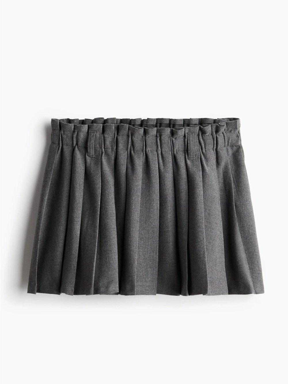 H&M Charcoal Gray Pleated Mini Skirt